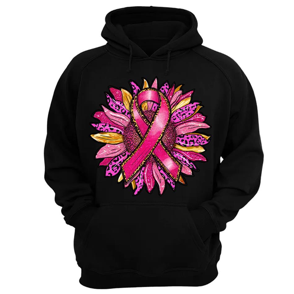 Breast Cancer Awareness Pink Leopard Sunflower Ribbon Shirt H2511 Trna
