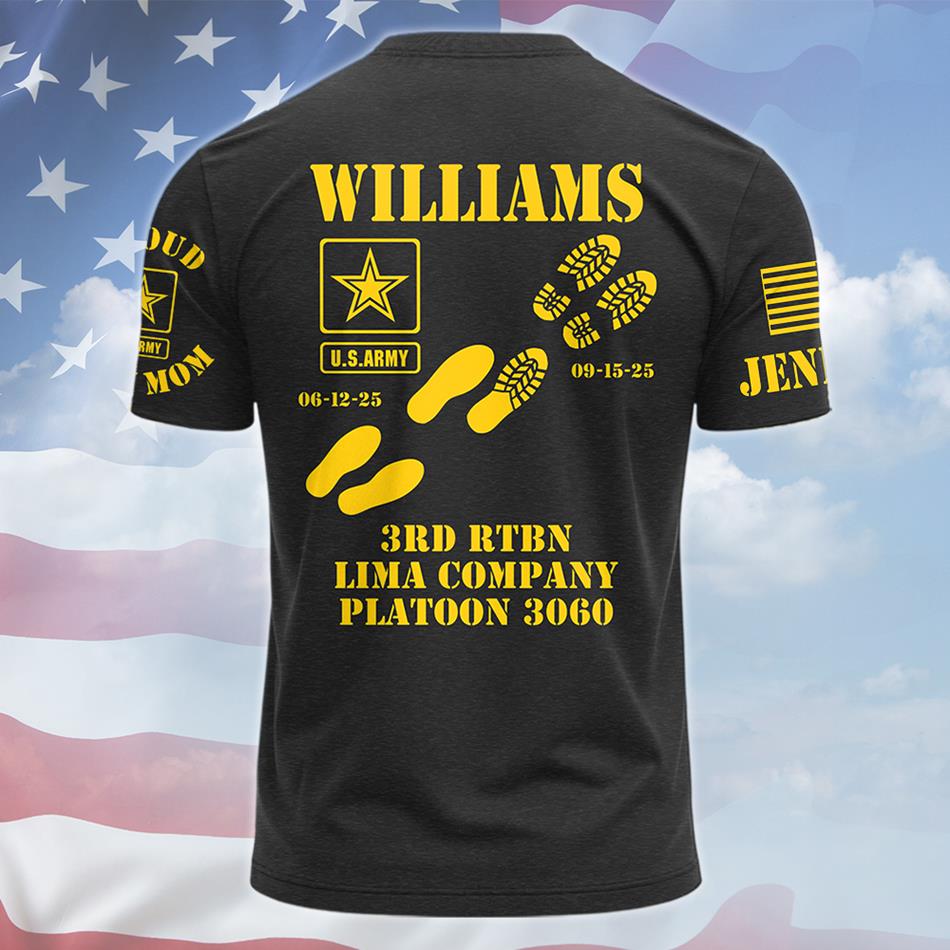 Proud Army Mom Dad Sister Family Members All Over Print Shirt Vr4 Custom Recruit Training Unit Designation Shirt For Proud Military Family H2511