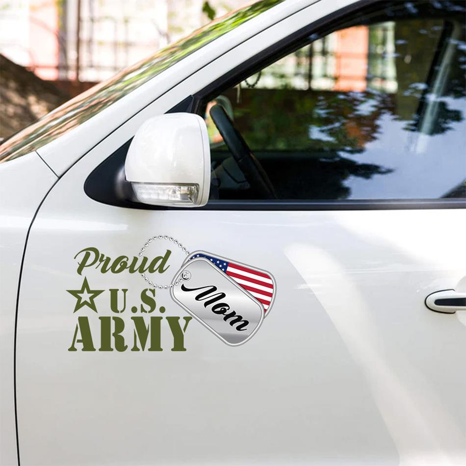 Proudly Support Custom Military Mom Decals Personalize Family Sticker H2511 Trna