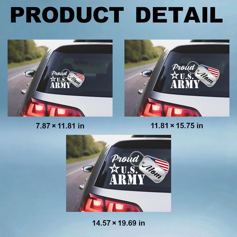 Proudly Support Custom Military Mom Decals Personalize Family Sticker H2511 Trna