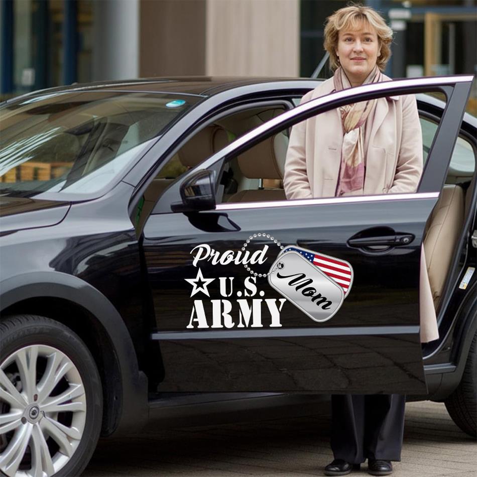 Proudly Support Custom Military Mom Decals Personalize Family Sticker H2511 Trna