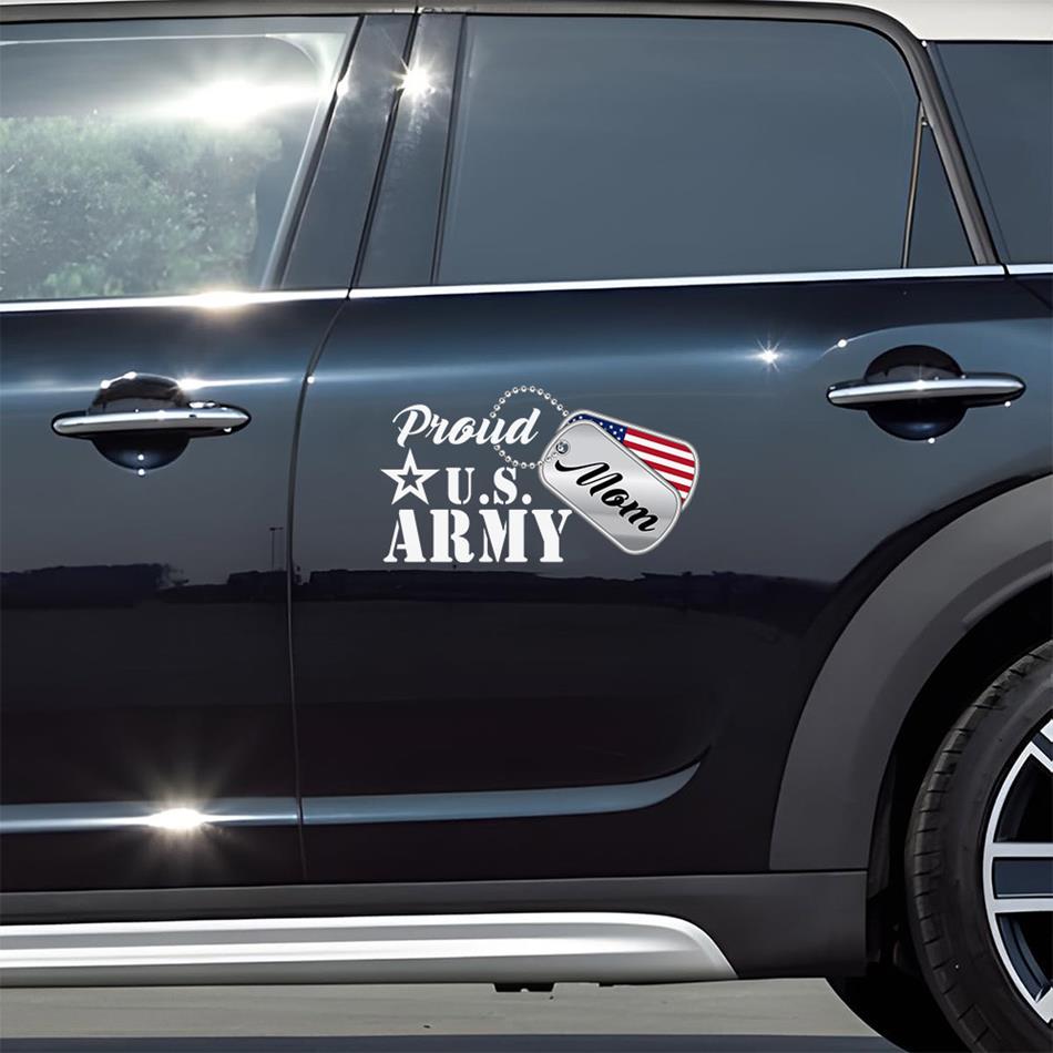 Proudly Support Custom Military Mom Decals Personalize Family Sticker H2511 Trna
