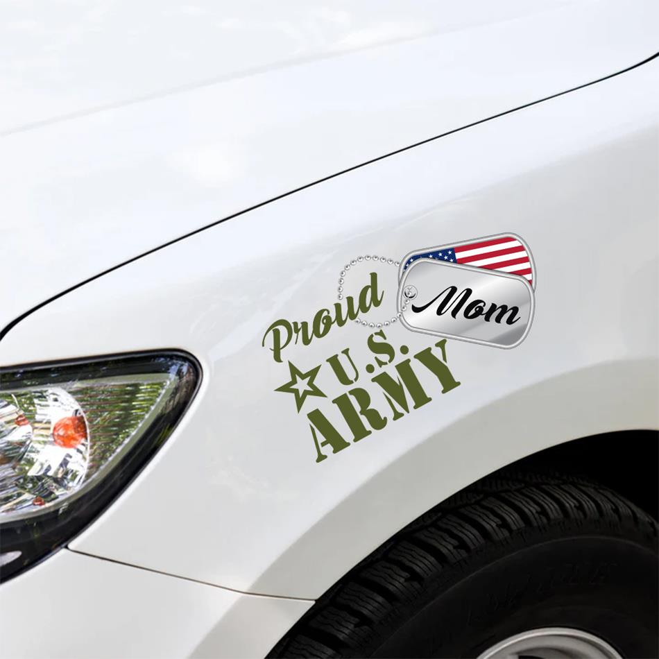 Proudly Support Custom Military Mom Decals Personalize Family Sticker H2511 Trna