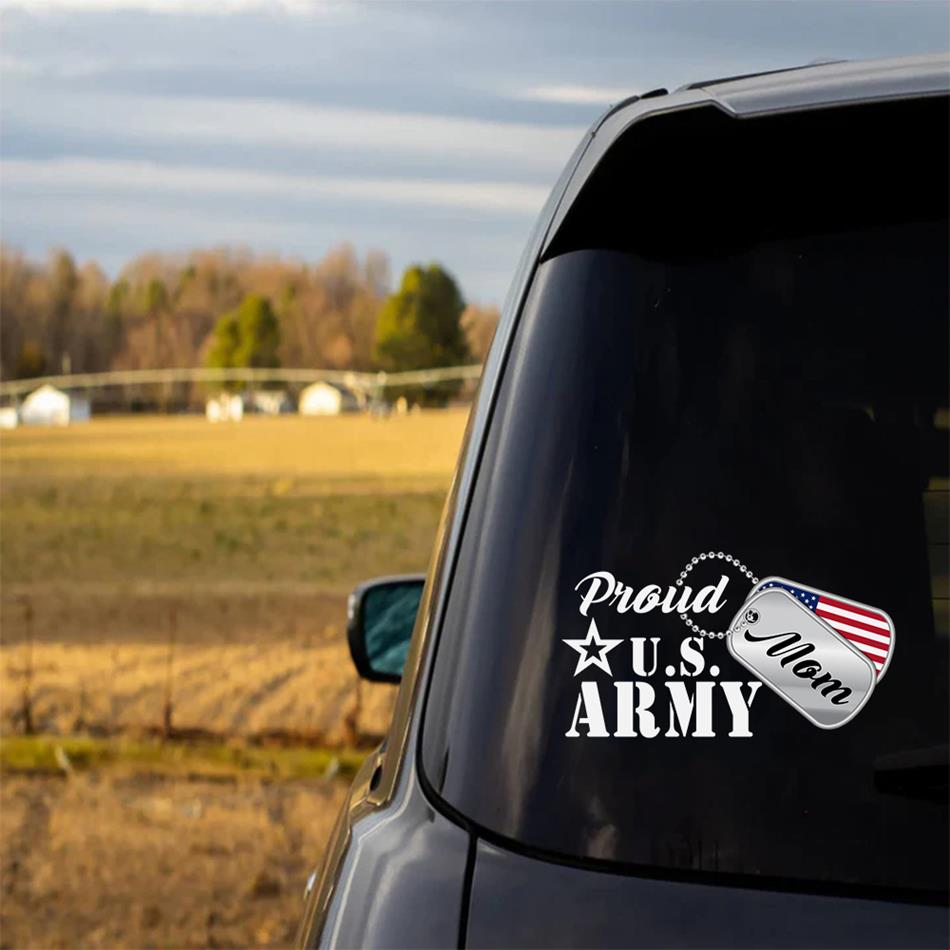 Proudly Support Custom Military Mom Decals Personalize Family Sticker H2511 Trna
