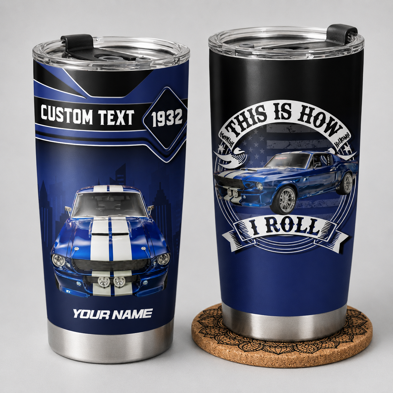 Custom Classic Car Photo Tumbler - Gift for Car Lovers A2110 Pt99