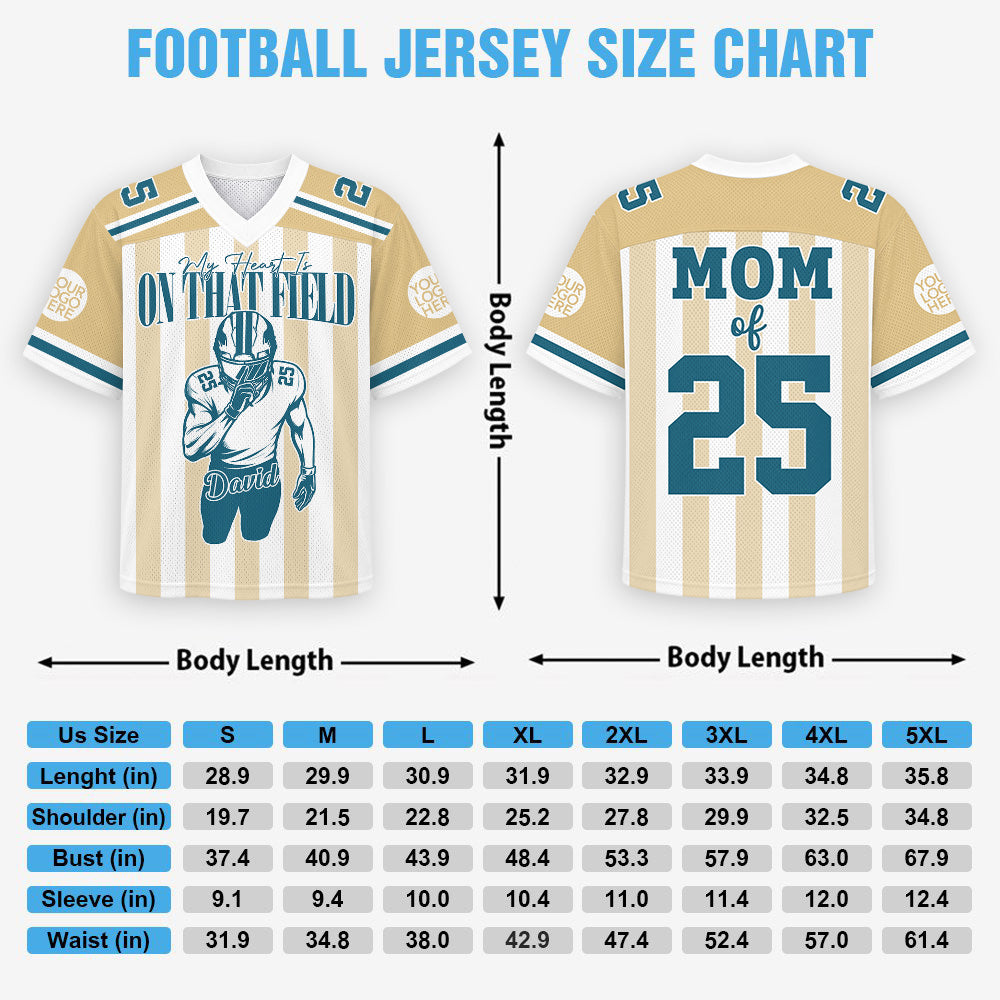 Custom My Heart Is On That Field Football Jersey For Football Players L0411 Hv01