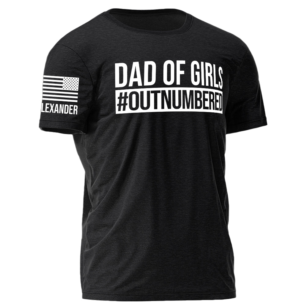 Dad Of Girls Dad Of Boys Our Of Numbered Personalized Shirt For Dad Custom Nickname Kids Name H2511