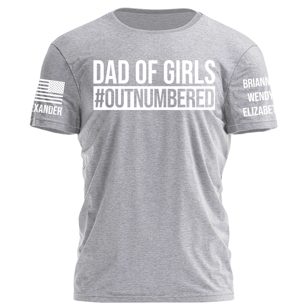 Dad Of Girls Dad Of Boys Our Of Numbered Personalized Shirt For Dad Custom Nickname Kids Name H2511