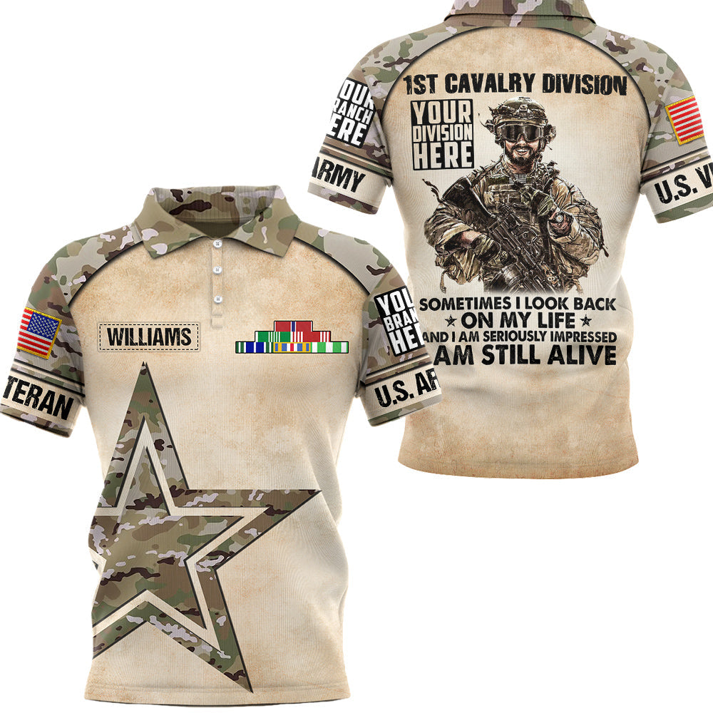 Custom Hoodie Veteran Sometimes I Look Back On My Life Still Alive Peronalized All Over Print Shirt For Veteran H2511