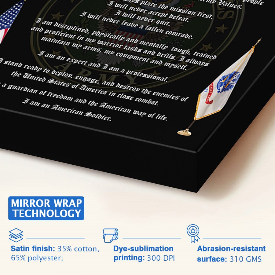 United States Military Creed Custom Poster Gift For Military Veteran Dad Grandpa Home Decor Gift H2511 Trna