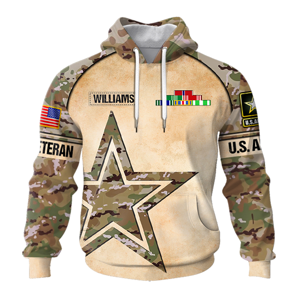 Custom Hoodie Veteran Sometimes I Look Back On My Life Still Alive Peronalized All Over Print Shirt For Veteran H2511