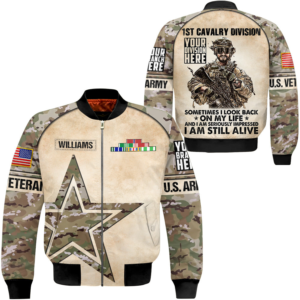 Custom Hoodie Veteran Sometimes I Look Back On My Life Still Alive Peronalized All Over Print Shirt For Veteran H2511