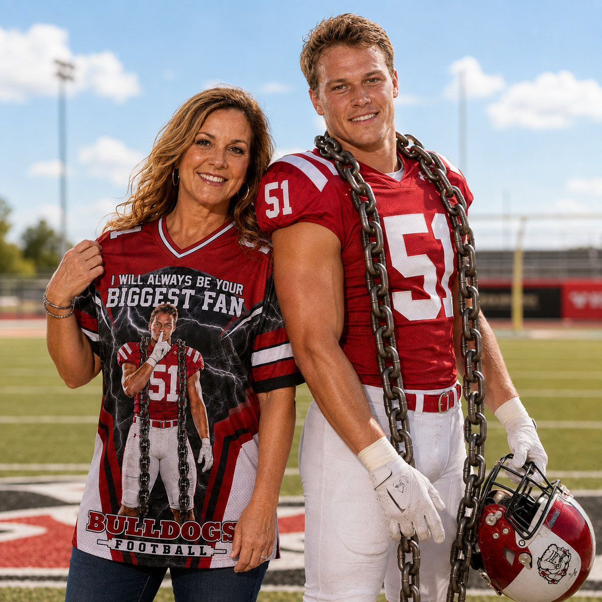 I Will Always Be Your Biggest Fan Personalized All Over Print Football Jersey For Football Mom Grandma Sport Family H2511
