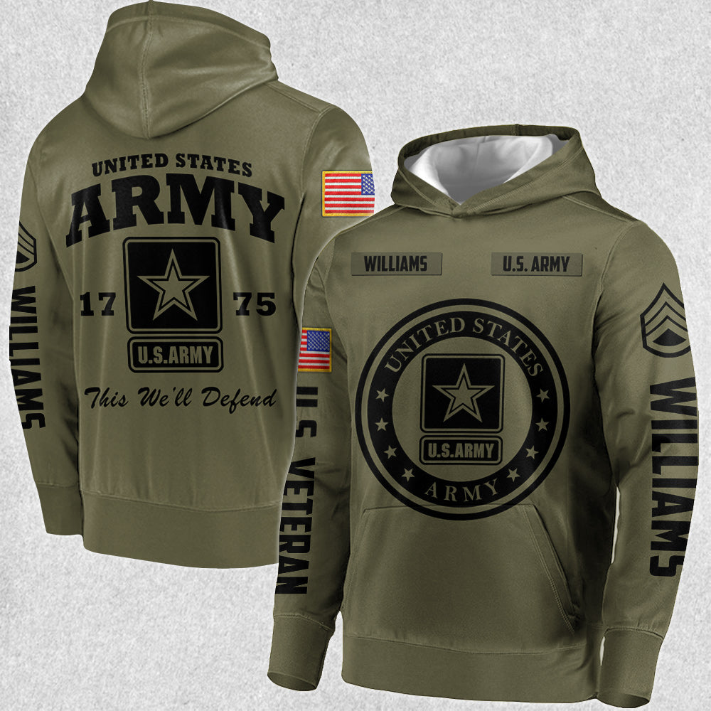 Amazing Us Military Customized Unisex All Over Print Gift For Soldier Veteran H2511