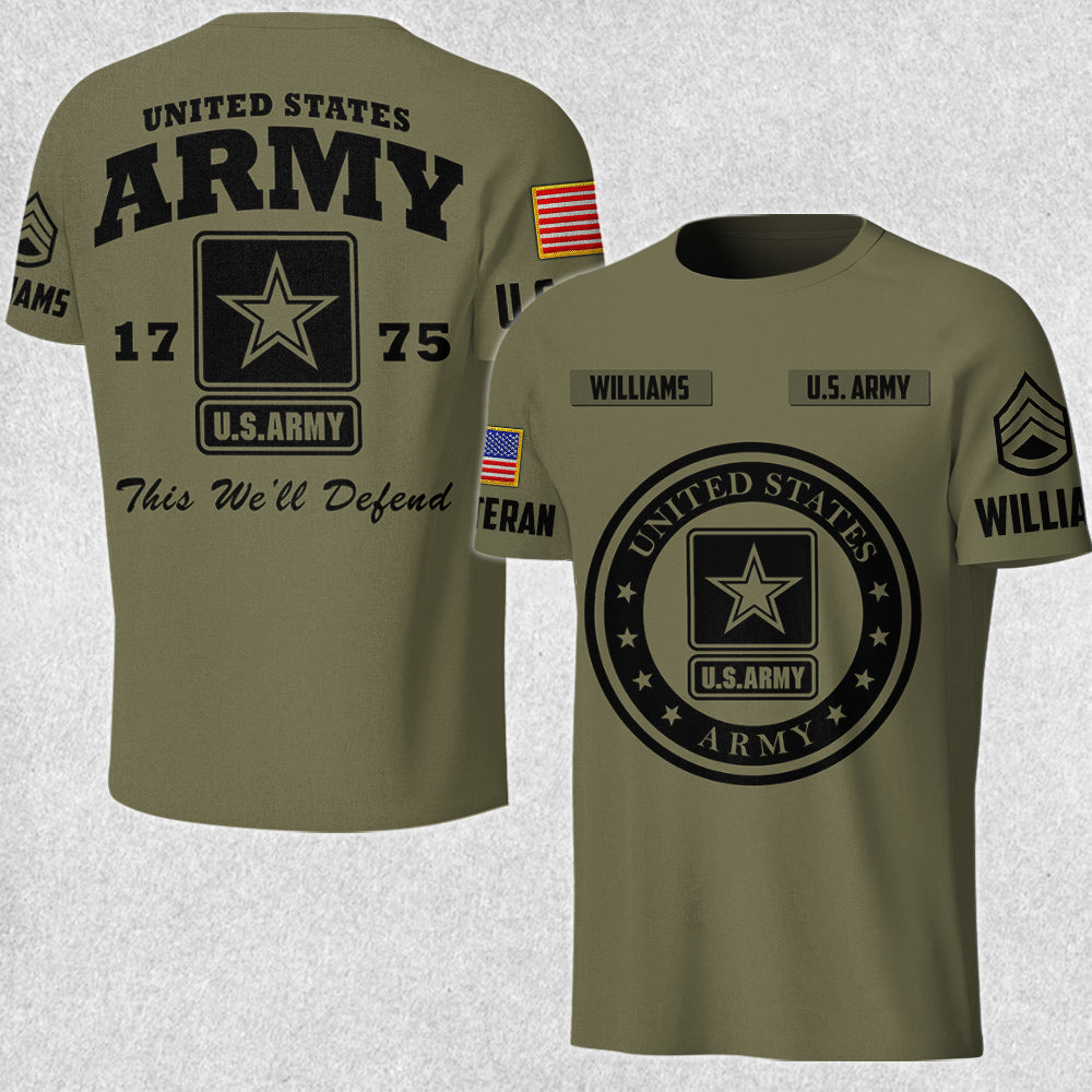 Amazing Us Military Customized Unisex All Over Print Gift For Soldier Veteran H2511