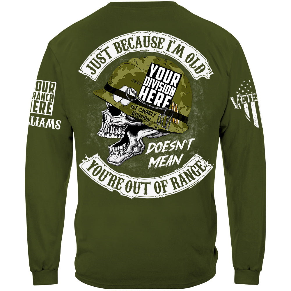 US Veteran Skull Just Because I'm Old Doesn't Mean You're Out Of Range Custom Shirt For Veteran H2511