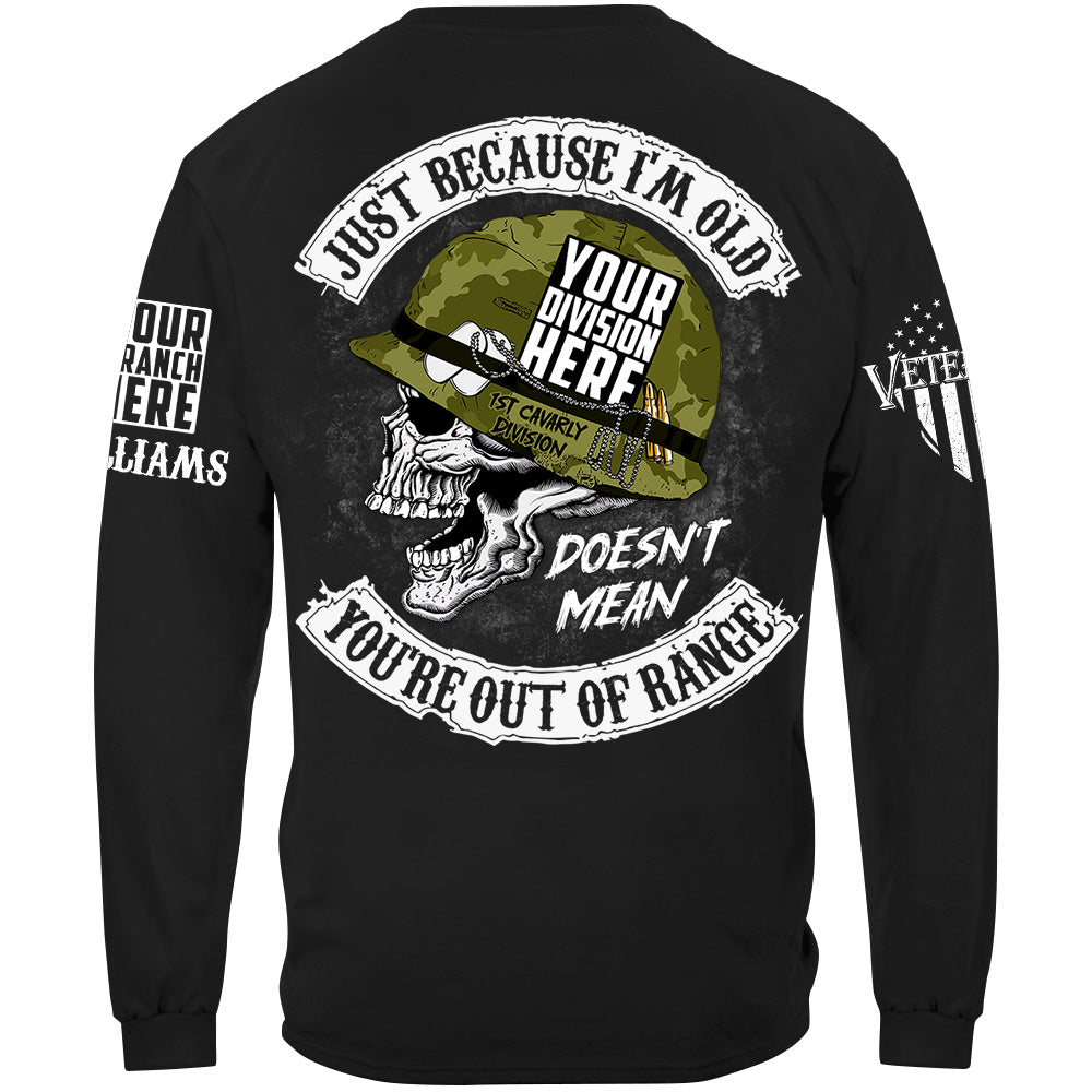 US Veteran Skull Just Because I'm Old Doesn't Mean You're Out Of Range Custom Shirt For Veteran H2511