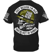 US Veteran Skull Just Because I'm Old Doesn't Mean You're Out Of Range Custom Shirt For Veteran H2511