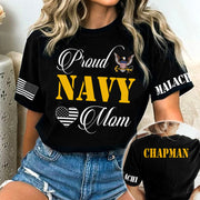 Proud Army Mom Personalized All Over Print Shirt For Military Mom Dad Family Member H2511