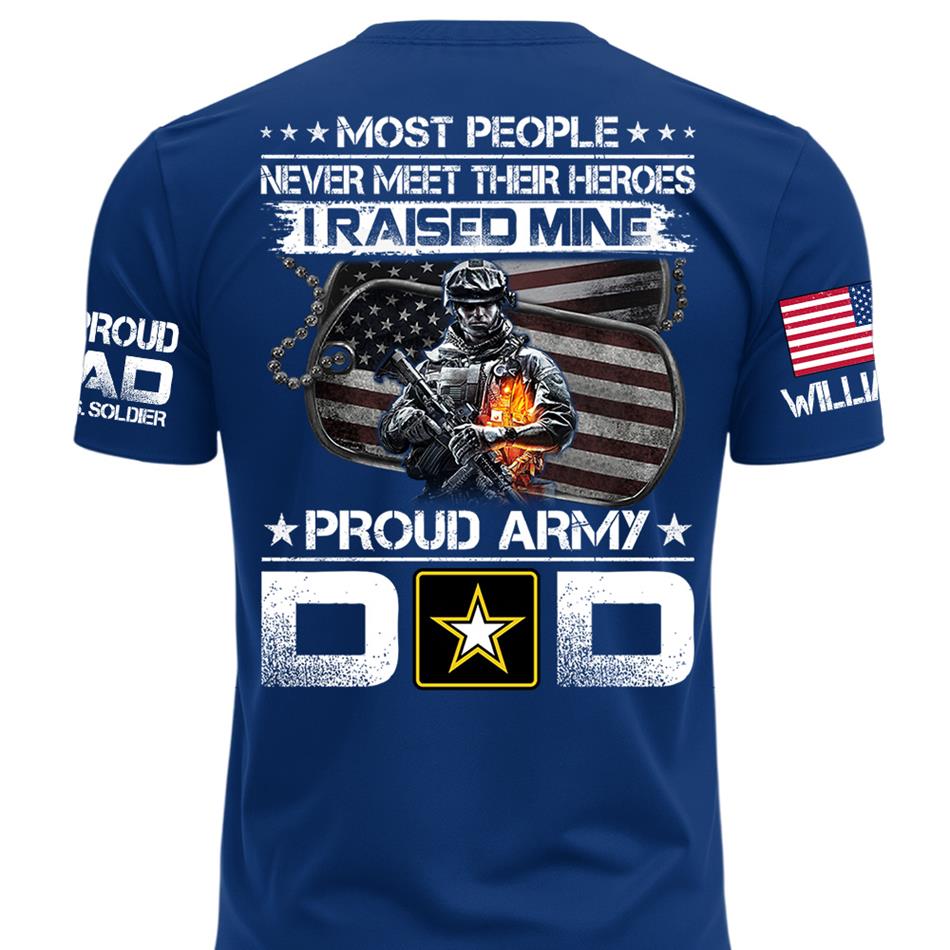 Most People Never Meet Their Heroes I Raised Mine Custom Shirt For Proud Miltiary Dad Mom Grandpa Shirt H2511 Trna