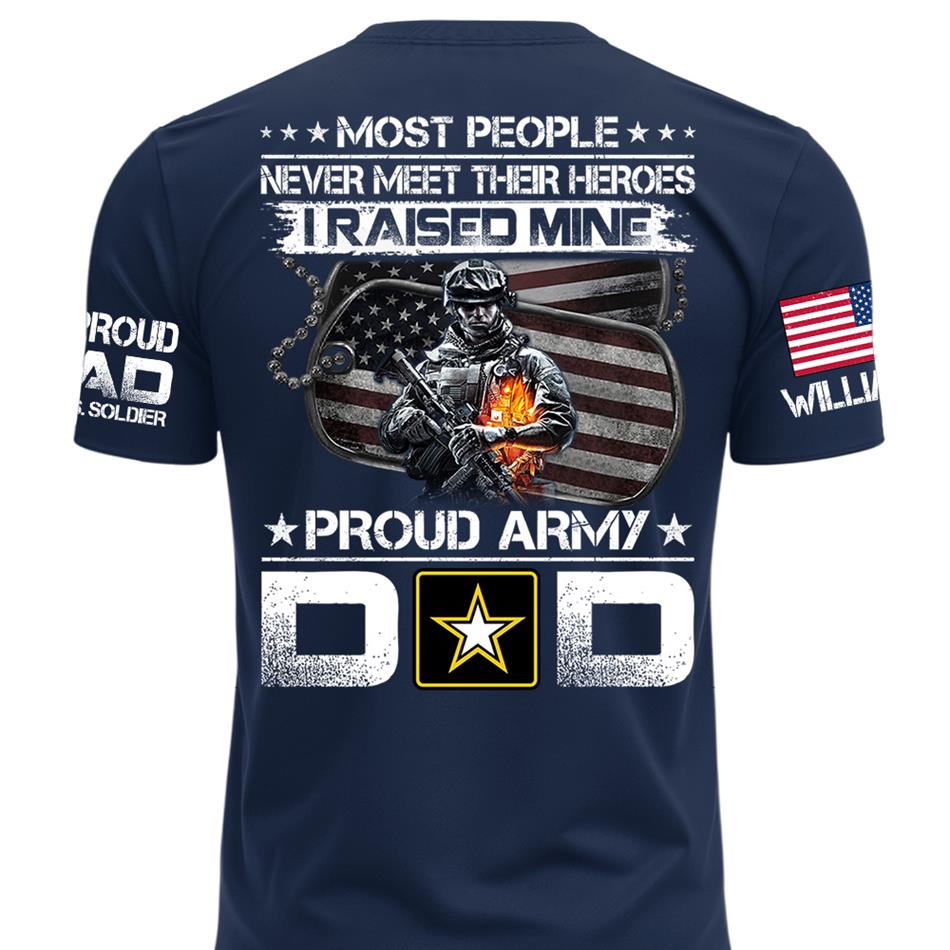 Most People Never Meet Their Heroes I Raised Mine Custom Shirt For Proud Miltiary Dad Mom Grandpa Shirt H2511 Trna