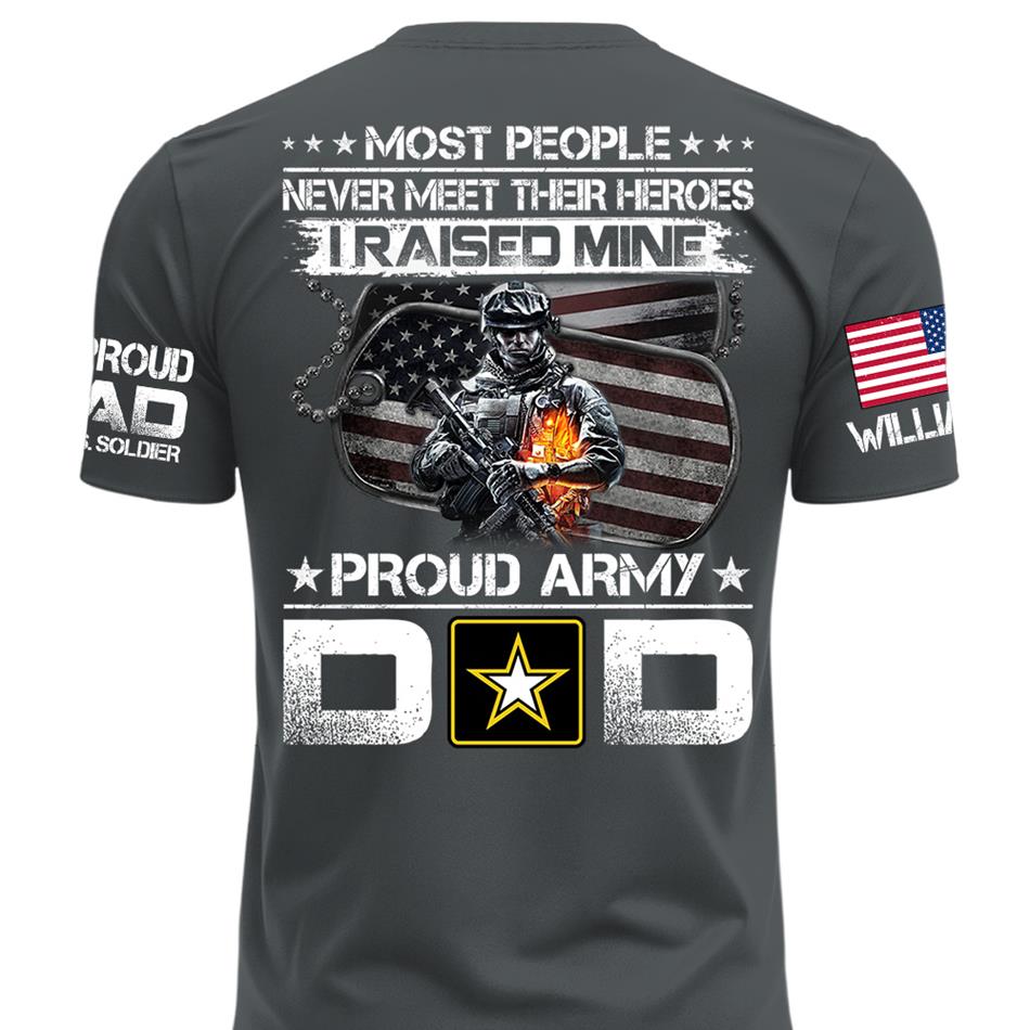 Most People Never Meet Their Heroes I Raised Mine Custom Shirt For Proud Miltiary Dad Mom Grandpa Shirt H2511 Trna