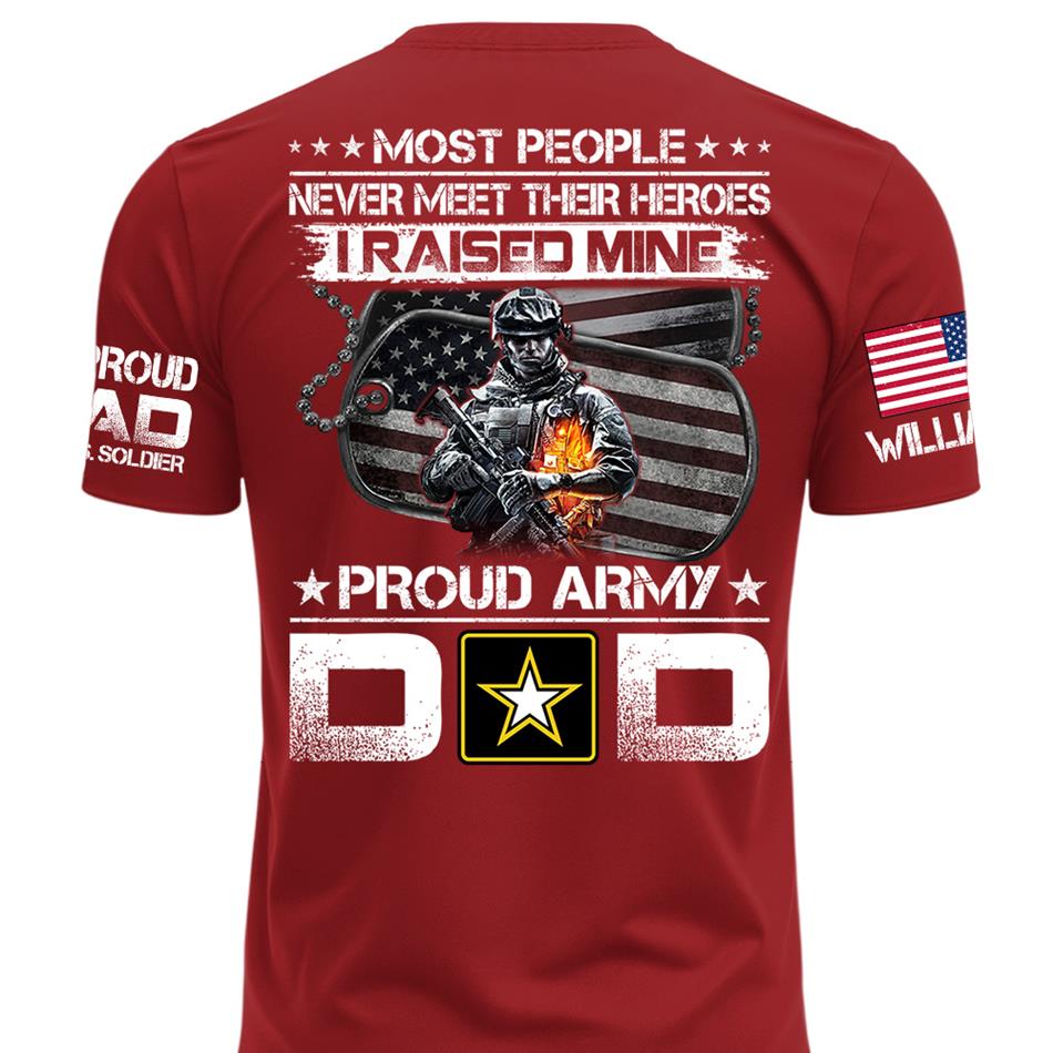 Most People Never Meet Their Heroes I Raised Mine Custom Shirt For Proud Miltiary Dad Mom Grandpa Shirt H2511 Trna