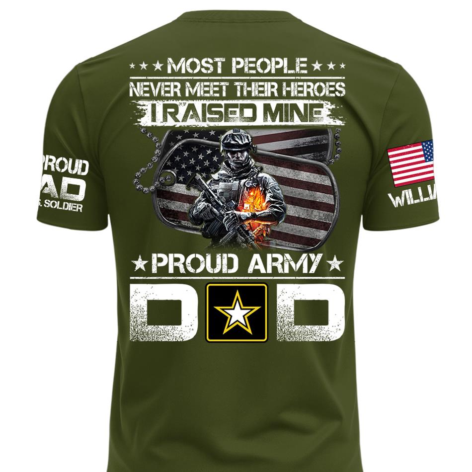 Most People Never Meet Their Heroes I Raised Mine Custom Shirt For Proud Miltiary Dad Mom Grandpa Shirt H2511 Trna