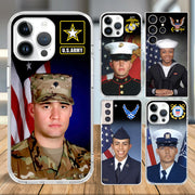 Custom Photo Phone Case Gift For Proud Military Mom Dad Grandma Family Members H2511 Trna