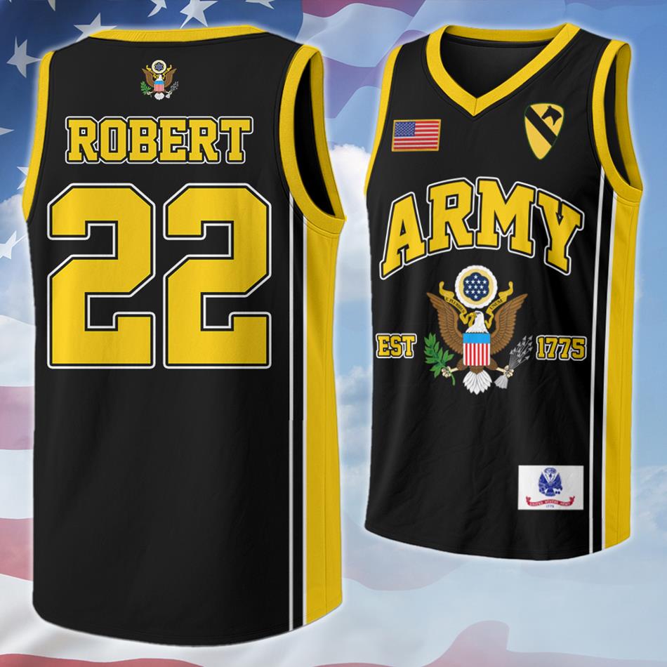 US Army Basketball Jersey Custom All Branches Rank Division Name For Military Retirement Veteran Dad Grandpa H2511 Trna