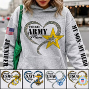 Proud Army Mom Sister Grandma Camouflage Heart Custom Shirt Hoodie For Proud Military Family Mom Sister Grandma H2511 Trna