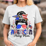American Army Mom Custom Shirt For Proud Military Mom Sister Wife Grandma 4Th July Shirt H2511 Trna