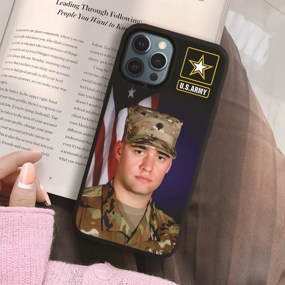 Custom Photo Phone Case Gift For Proud Military Mom Dad Grandma Family Members H2511 Trna