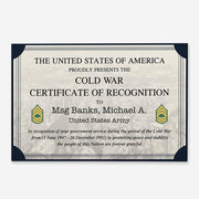 Custom Service Certificate Served War Poster And Canvas Gift For All Military Branches Veteran H2511 Trna