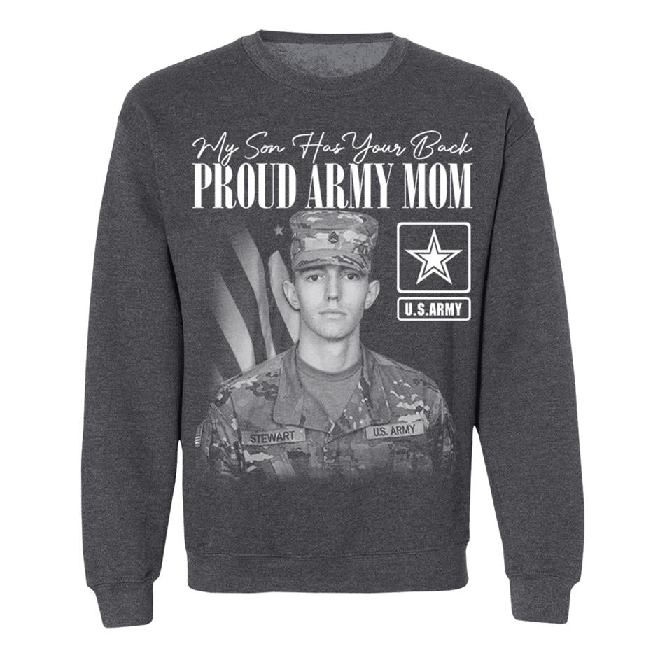 My Son Has Your Back Custom Washed Tee Retro Bootleg Shirt For Military Family Day Training Graduate Family Member Shirt H2511 Trna