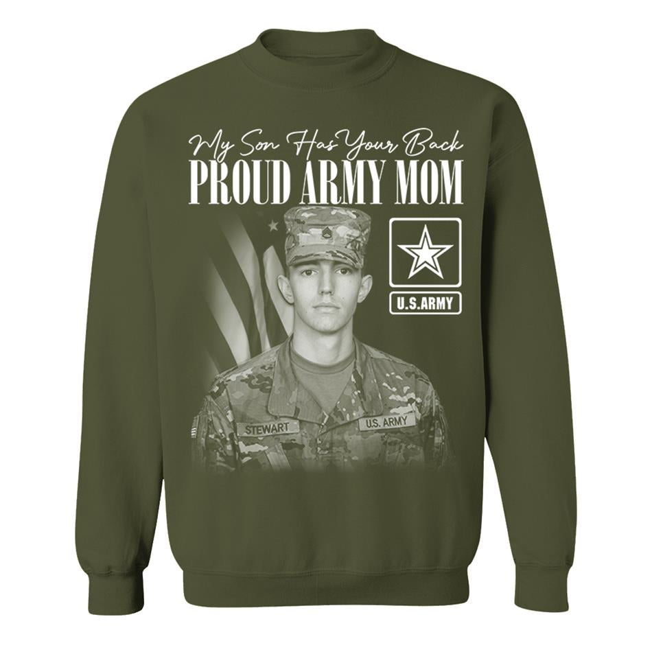 My Son Has Your Back Custom Washed Tee Retro Bootleg Shirt For Military Family Day Training Graduate Family Member Shirt H2511 Trna