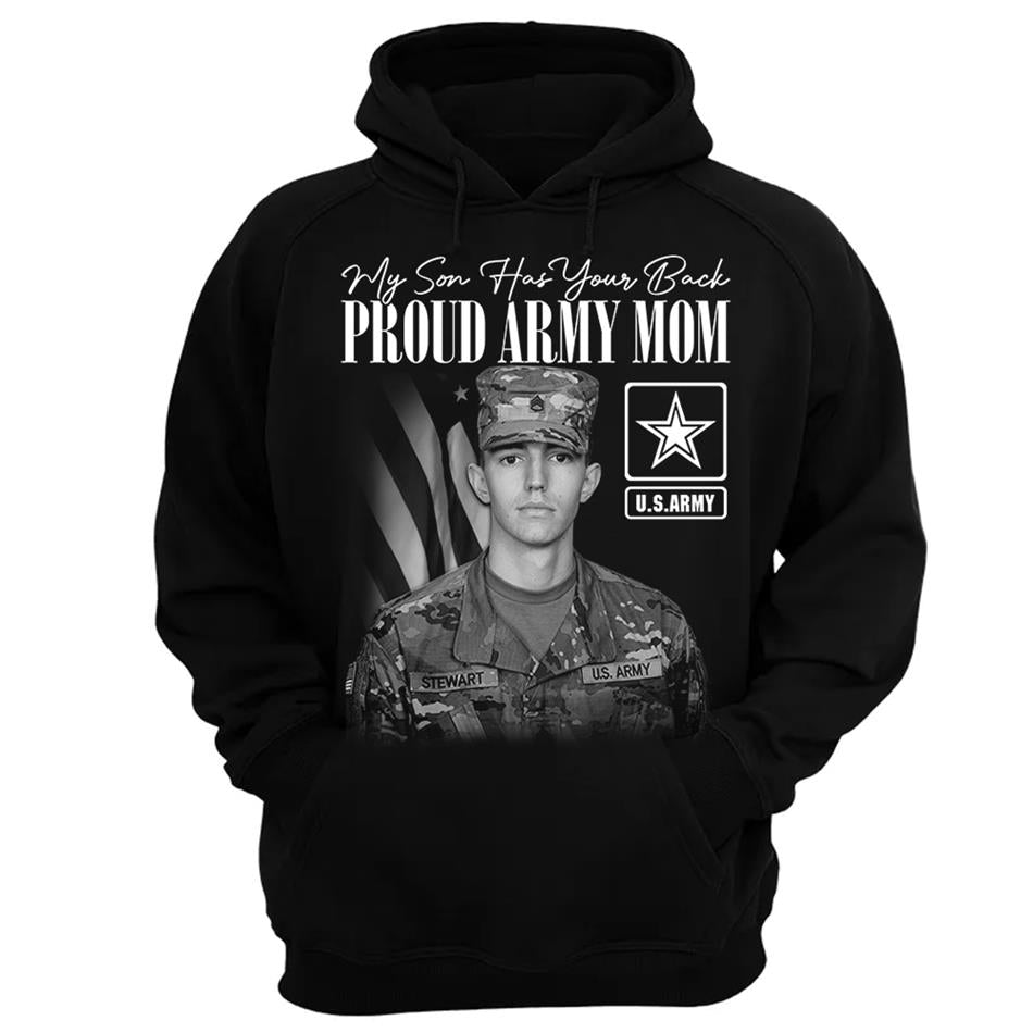 My Son Has Your Back Custom Washed Tee Retro Bootleg Shirt For Military Family Day Training Graduate Family Member Shirt H2511 Trna