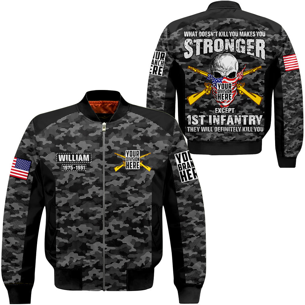 What Doesnt Kill You Makes You Stronger Personalized All Over Print Shirt   Shirt For Veteran H2511