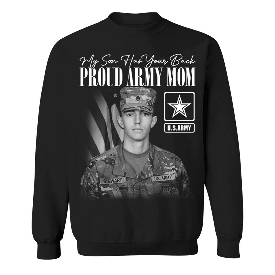 My Son Has Your Back Custom Washed Tee Retro Bootleg Shirt For Military Family Day Training Graduate Family Member Shirt H2511 Trna