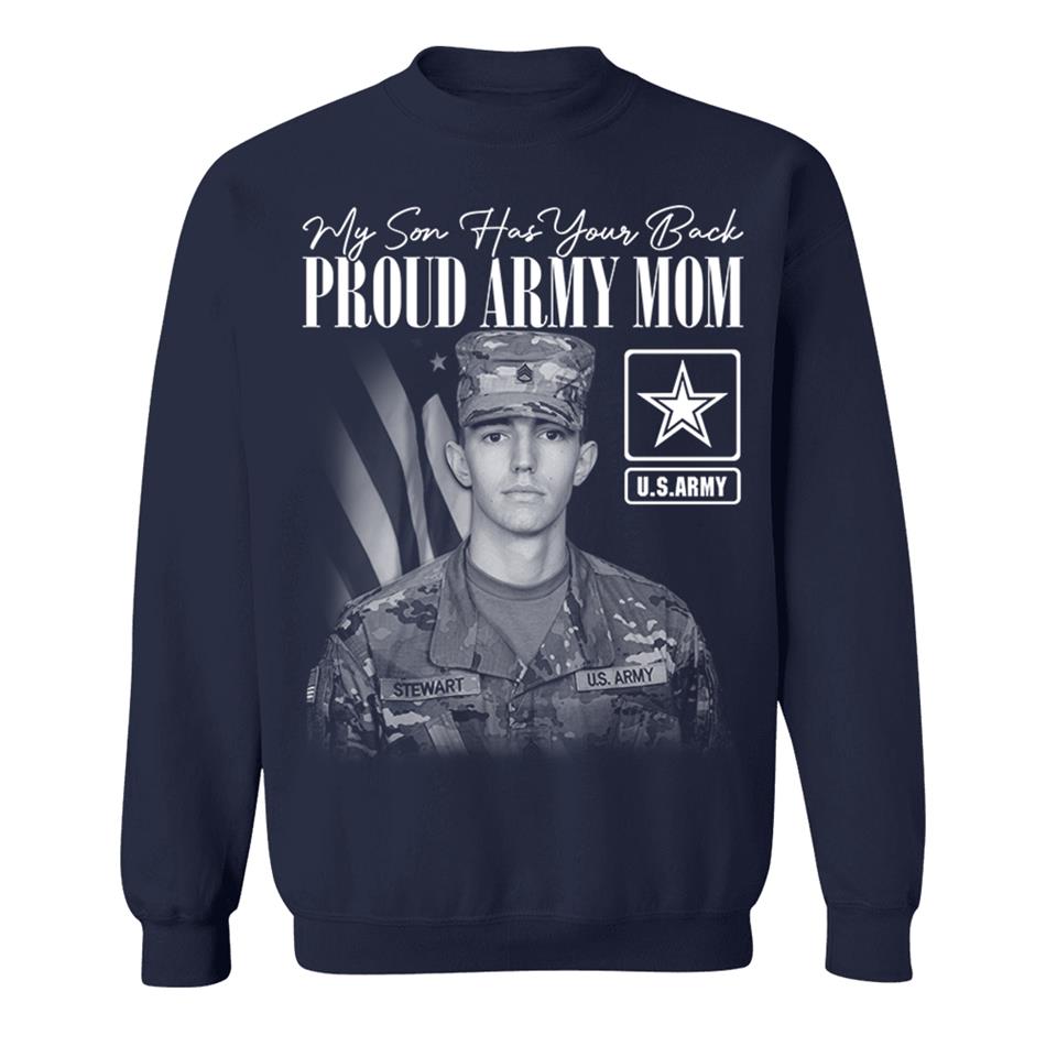 My Son Has Your Back Custom Washed Tee Retro Bootleg Shirt For Military Family Day Training Graduate Family Member Shirt H2511 Trna