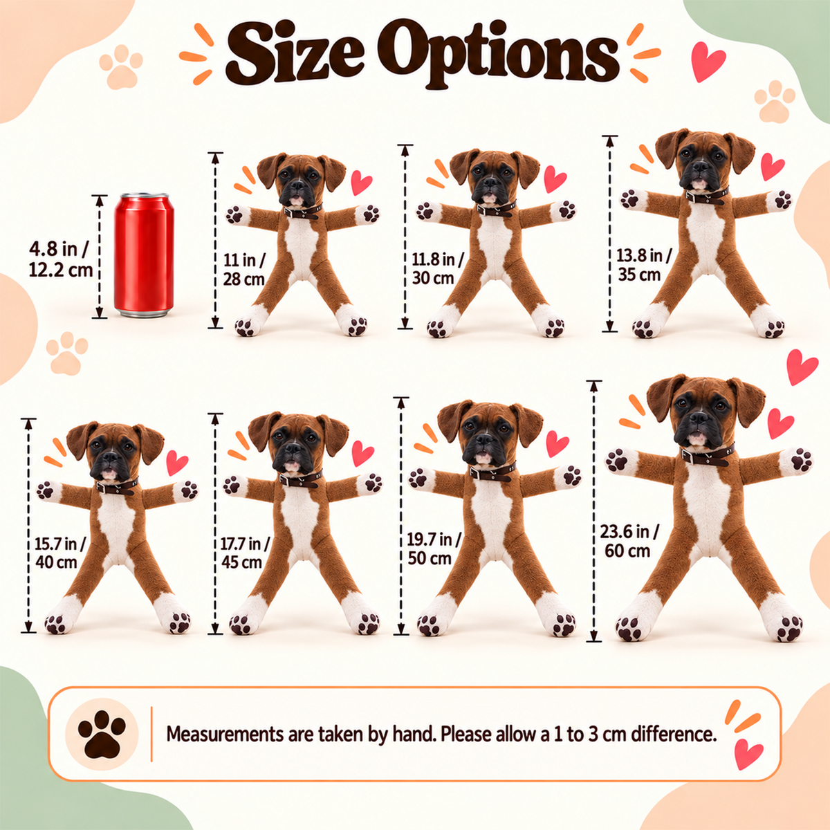 Personalized Boxer Photo Pet Squishy Toy Poseable Plush Doll, Funny Gift For Dog Mom, Dad, Pet Lover T1807 T24 TL06