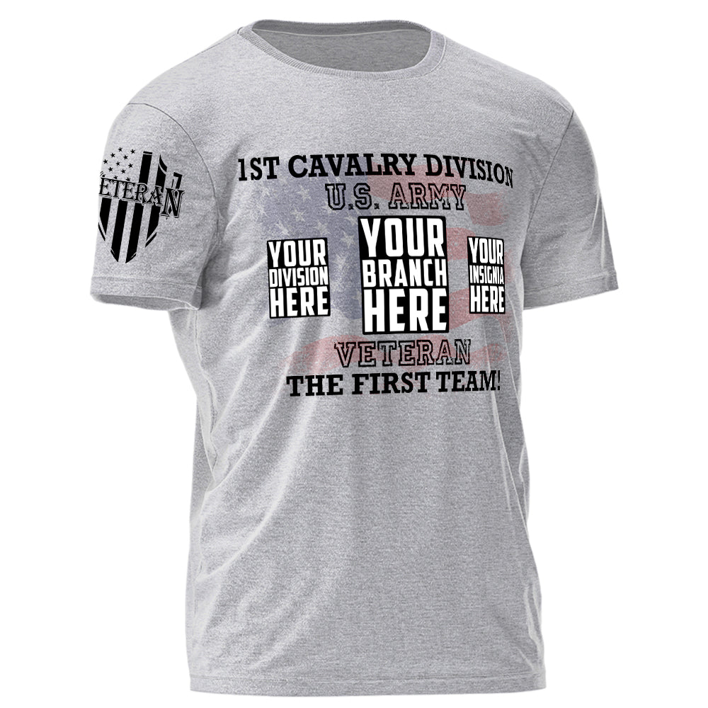 Custom All Branch Division American Flag Personalized Shirt For Veteran H2511
