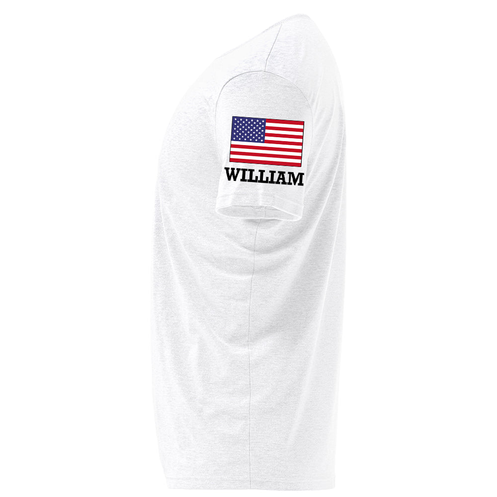 Custom All Branch Division American Flag Personalized Shirt For Veteran H2511