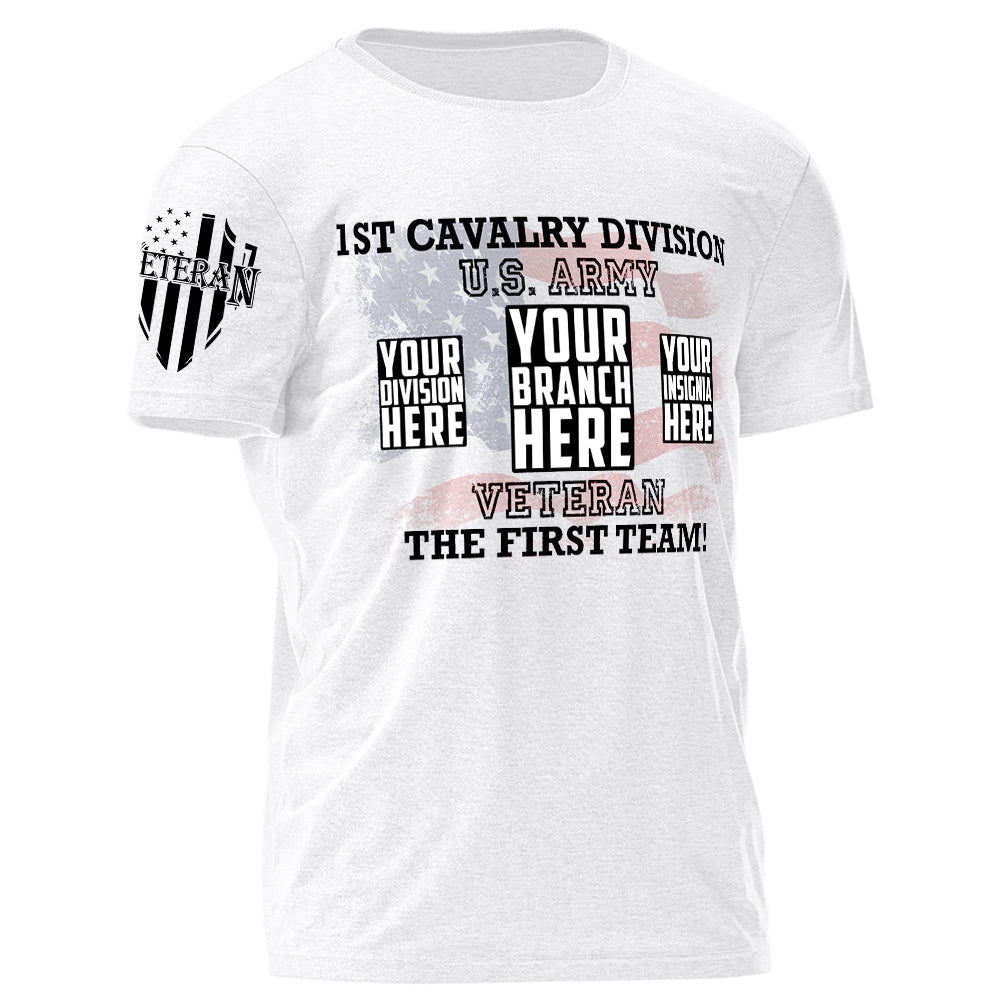 Custom All Branch Division American Flag Personalized Shirt For Veteran H2511