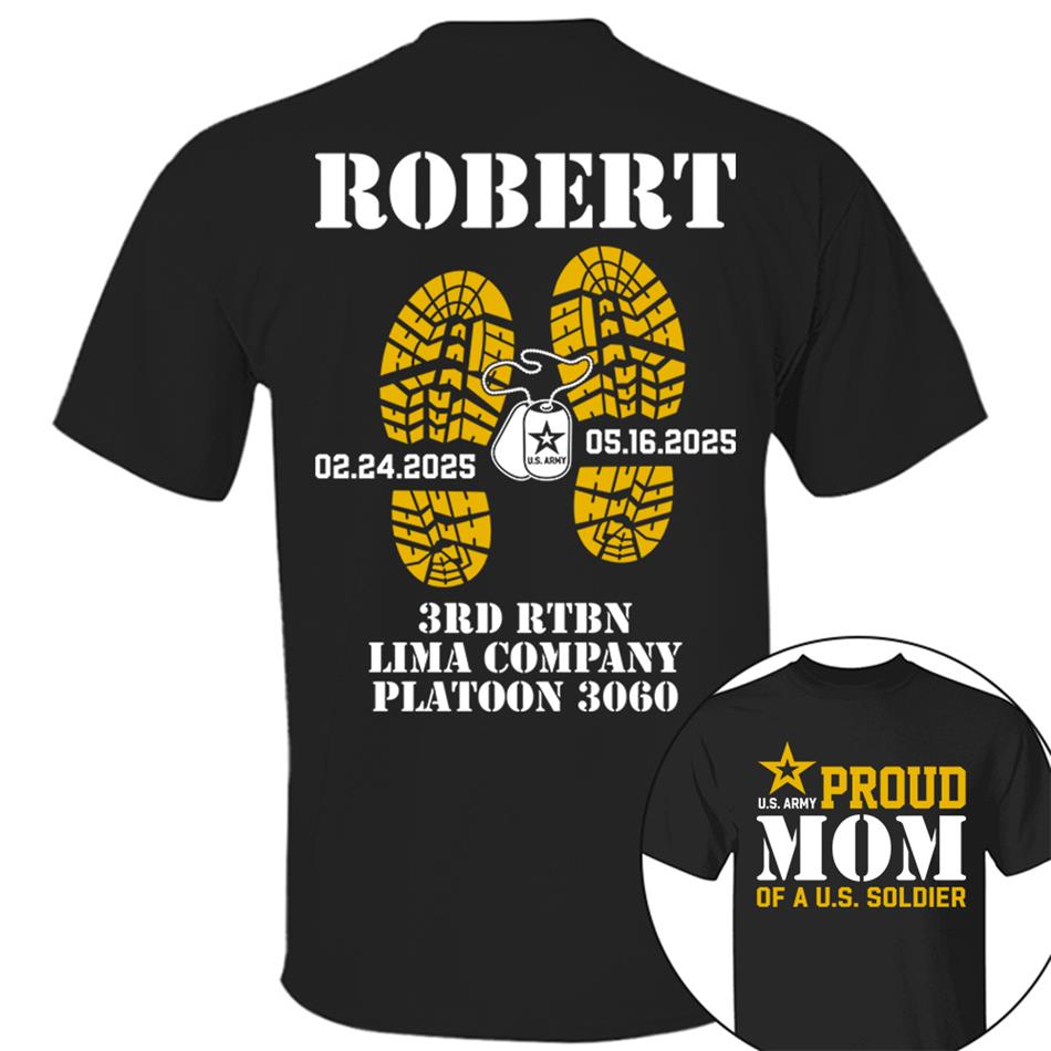 Proud Mom Dad Grandma Of A US Soldier Custom Shirt For Military Family Graduationn Day Shirt H2511 Trna