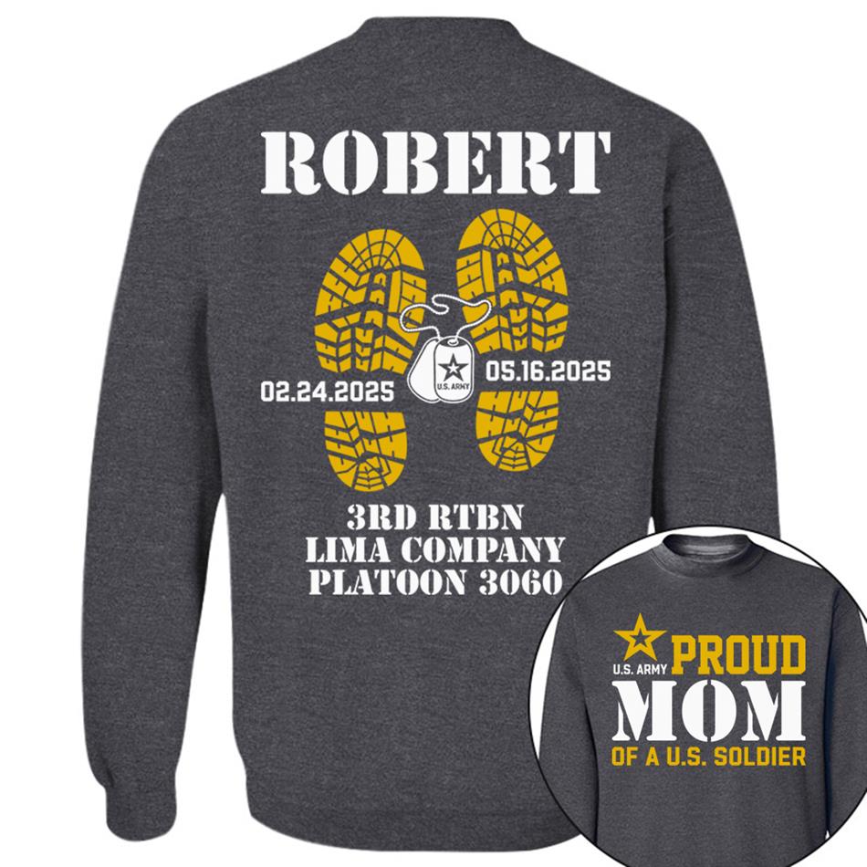 Proud Mom Dad Grandma Of A US Soldier Custom Shirt For Military Family Graduationn Day Shirt H2511 Trna