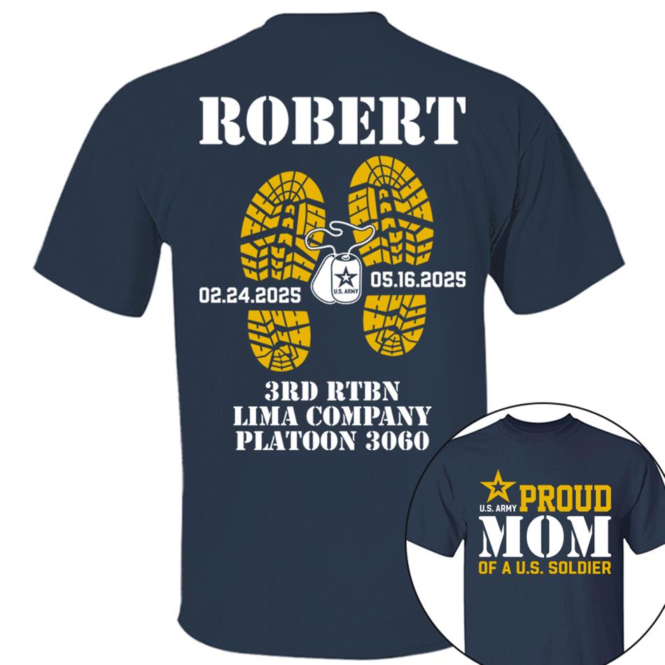 Proud Mom Dad Grandma Of A US Soldier Custom Shirt For Military Family Graduationn Day Shirt H2511 Trna