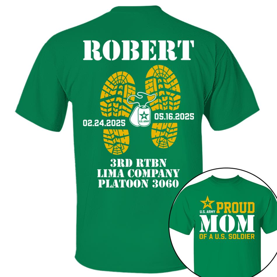 Proud Mom Dad Grandma Of A US Soldier Custom Shirt For Military Family Graduationn Day Shirt H2511 Trna