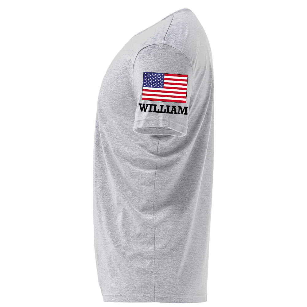 Custom All Branch Division American Flag Personalized Shirt For Veteran H2511