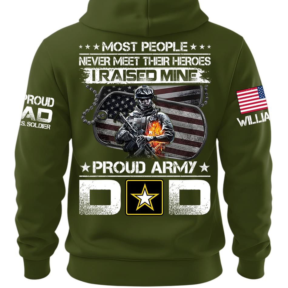 Most People Never Meet Their Heroes I Raised Mine Custom Shirt For Proud Miltiary Dad Mom Grandpa Shirt H2511 Trna
